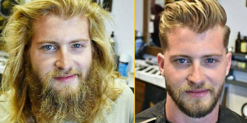 Uomini tornati dal barbiere dopo anni: la trasformazione