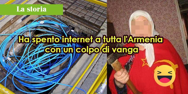 Ha spento internet a tutta l'Armenia con un colpo di vanga