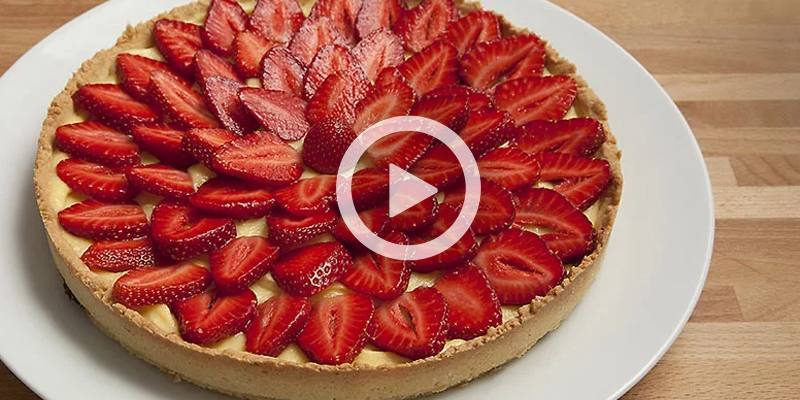 Crostata di fragole fresche (VIDEO RICETTA)