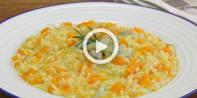 Risotto zucca e gorgonzola (VIDEO RICETTA)