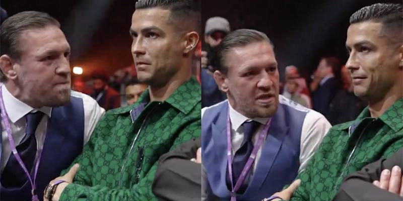 Conor McGregor terrorizza Cristiano Ronaldo ad un incontro di boxe