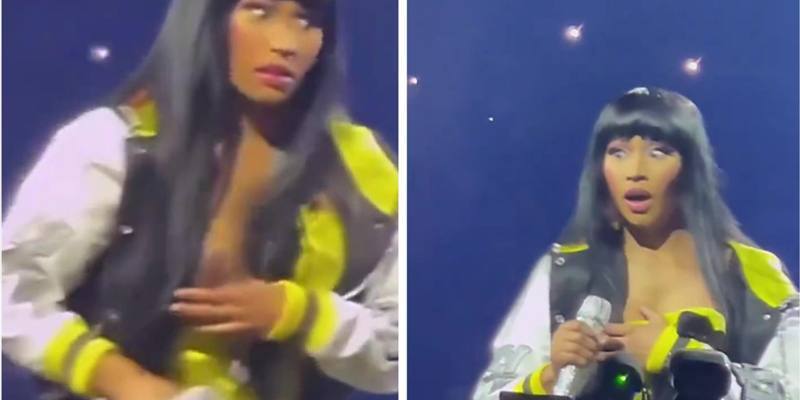 Nicki Minaj strappa il microfono a un fan e le scappa una poppa